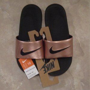 Nike Kawa Women's Slide Sandals,Red Bronze/Black